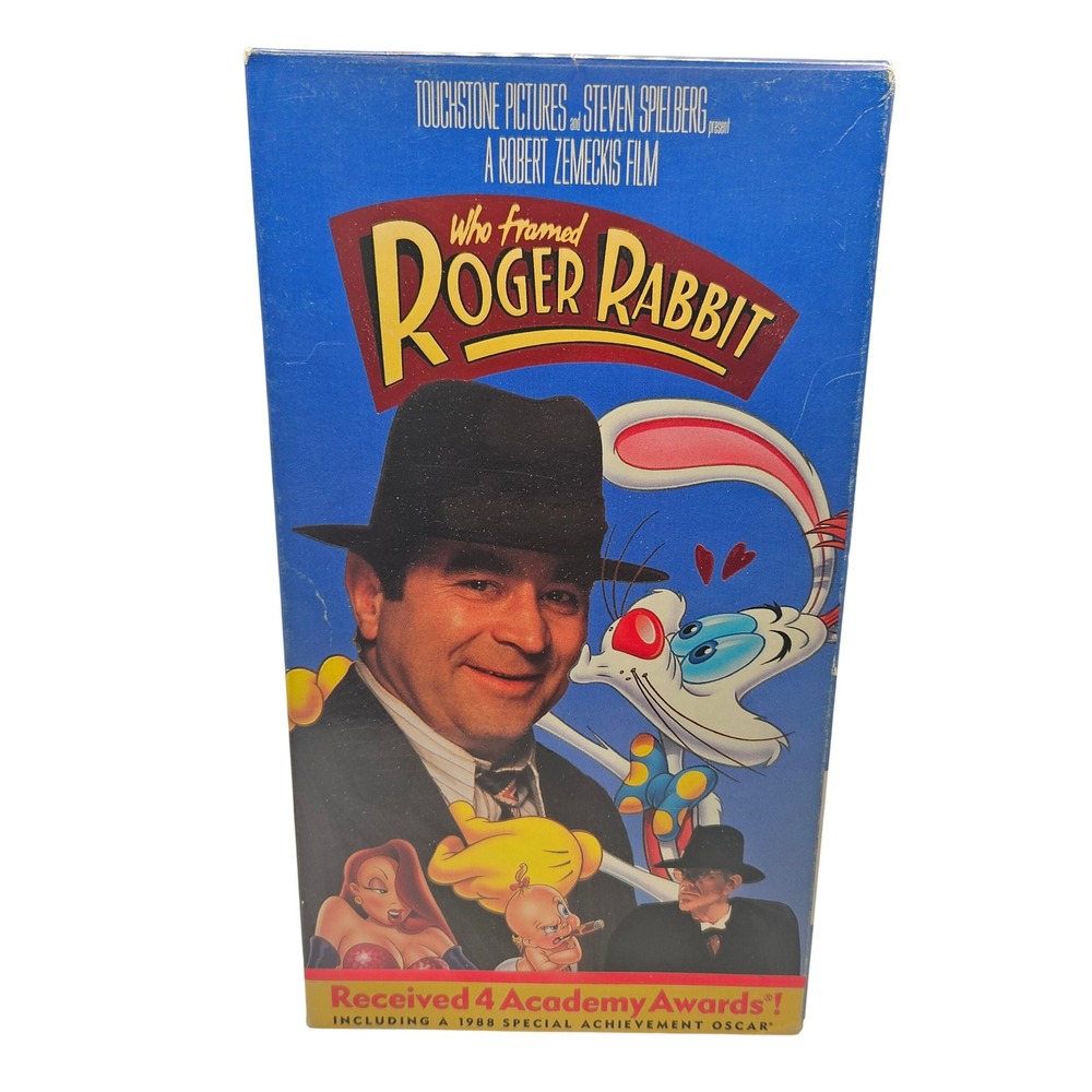 Touchstone Who Framed Roger Rabbit VHS Movie Blue Slipcover 1988 PG *